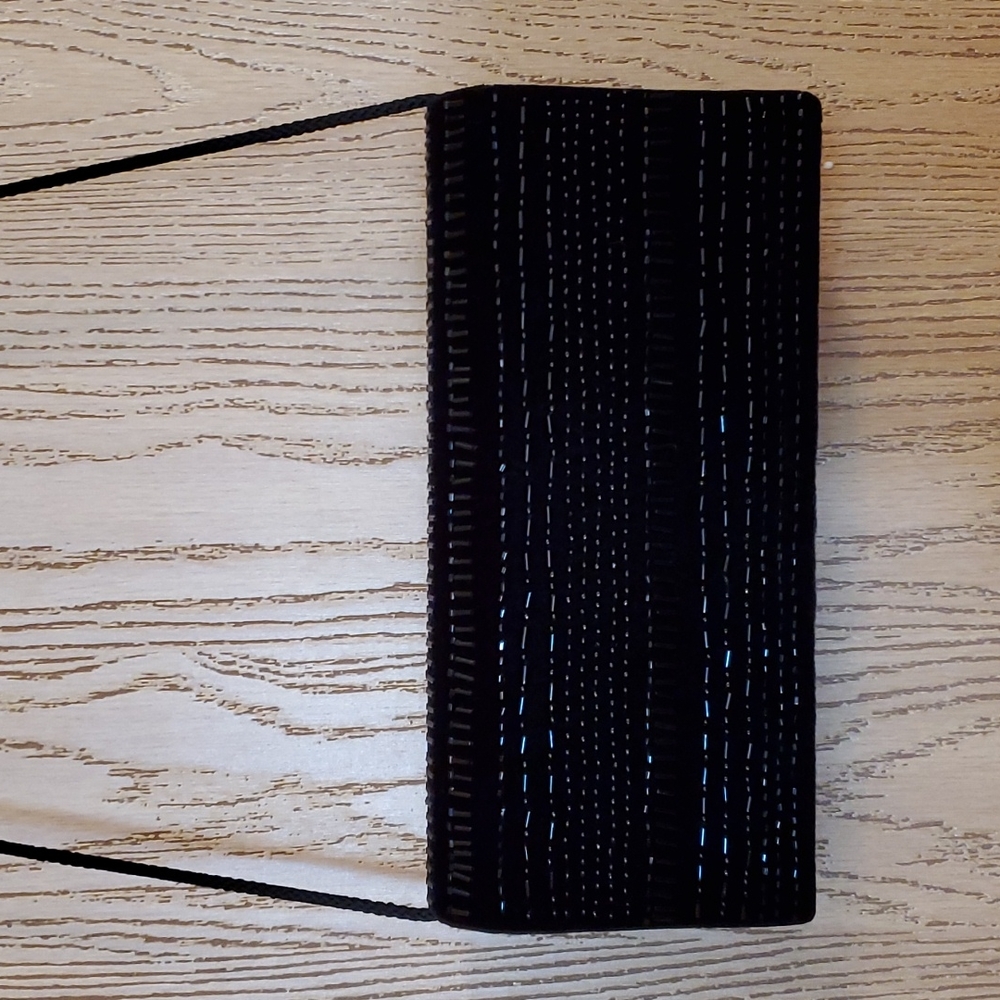 Pursuits brand beaded velvet bag